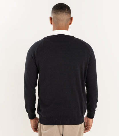 Bhumi Organic Cotton - Fine Knit Round Neck Sweater - Charcoal