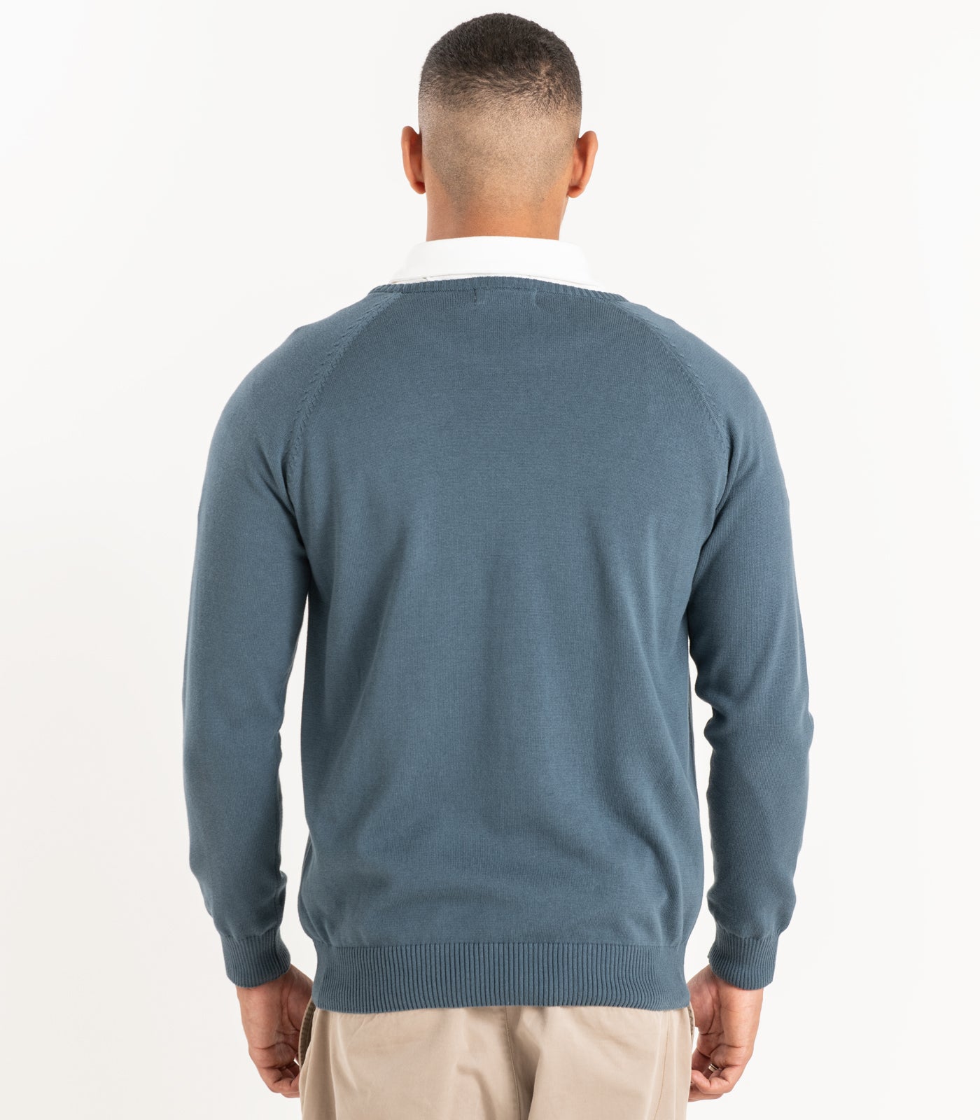 Bhumi Organic Cotton - Fine Knit Round Neck Sweater - Orion Blue