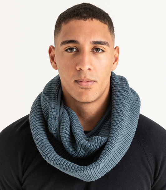 Bhumi Organic Cotton - Infinity Knit Scarf - Orion Blue