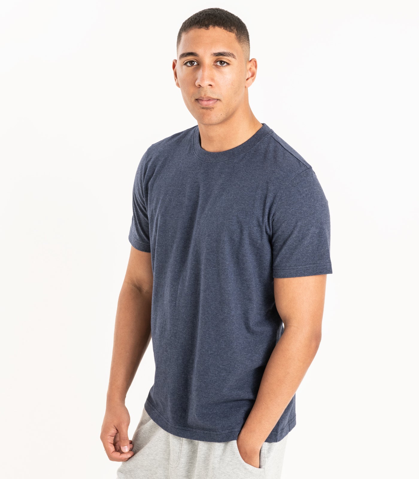 Bhumi Organic Cotton - Basic Tee - New Arrival - Navy Melange