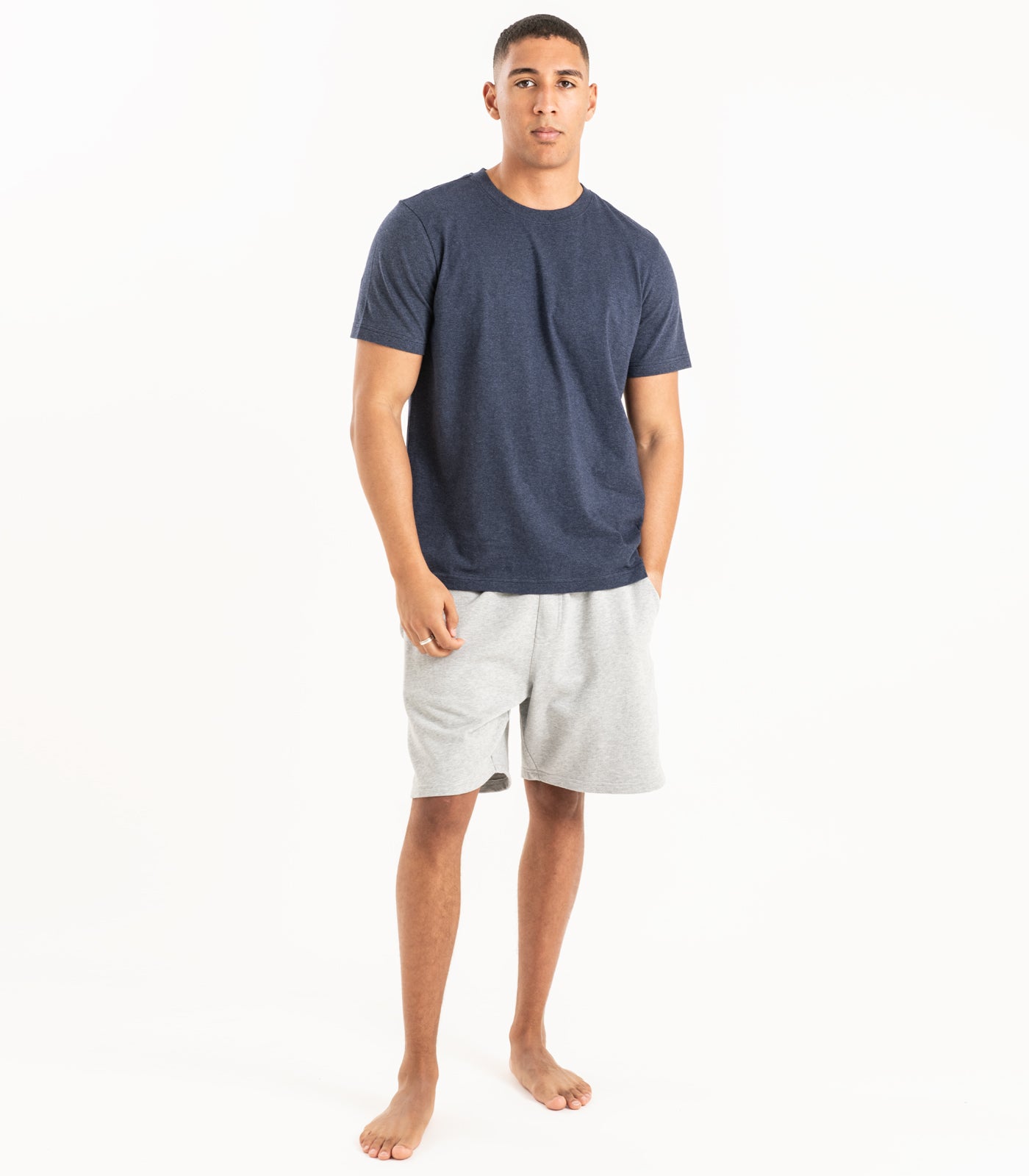 Bhumi Organic Cotton - Basic Tee - New Arrival - Navy Melange