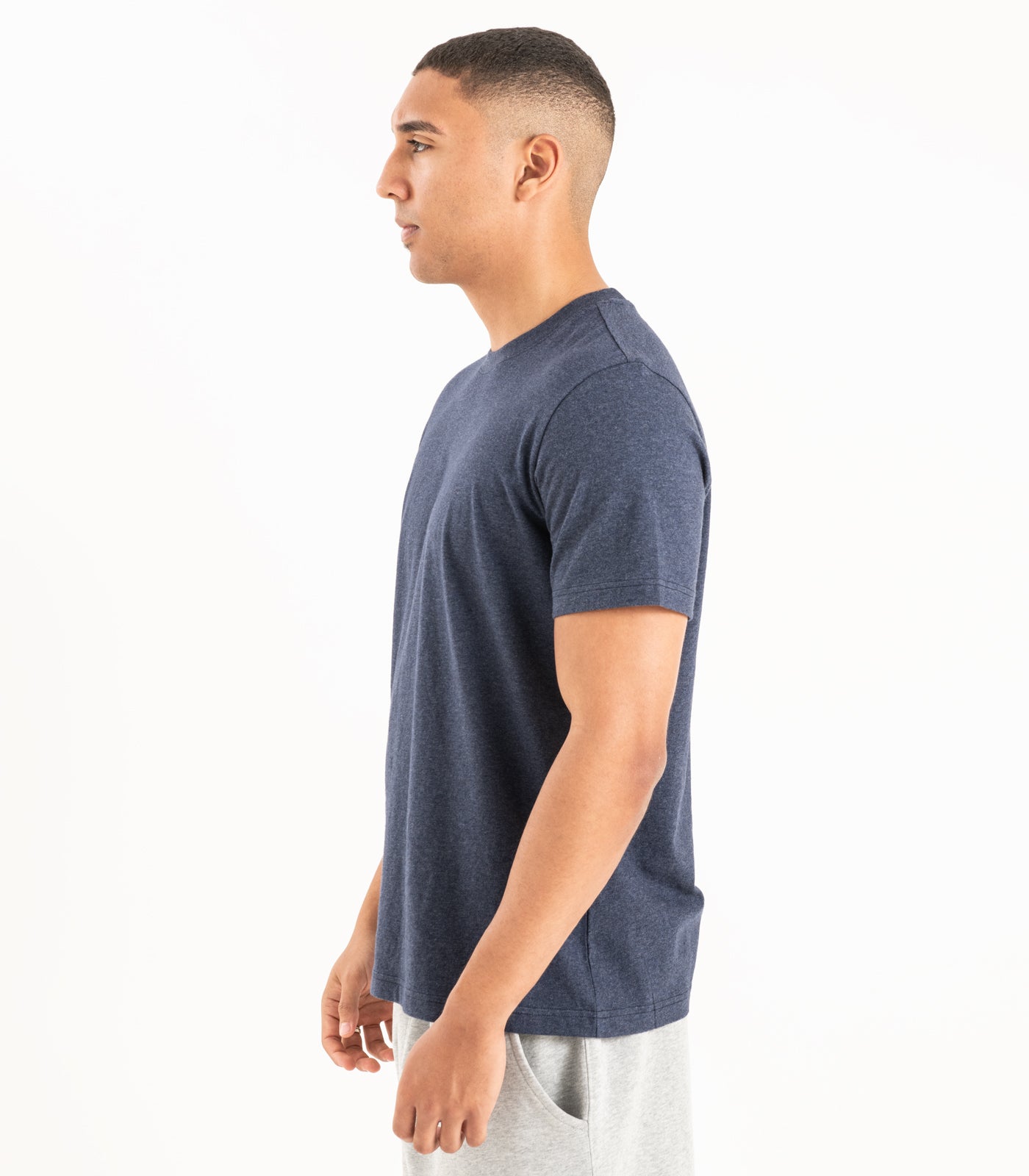 Bhumi Organic Cotton - Basic Tee - New Arrival - Navy Melange