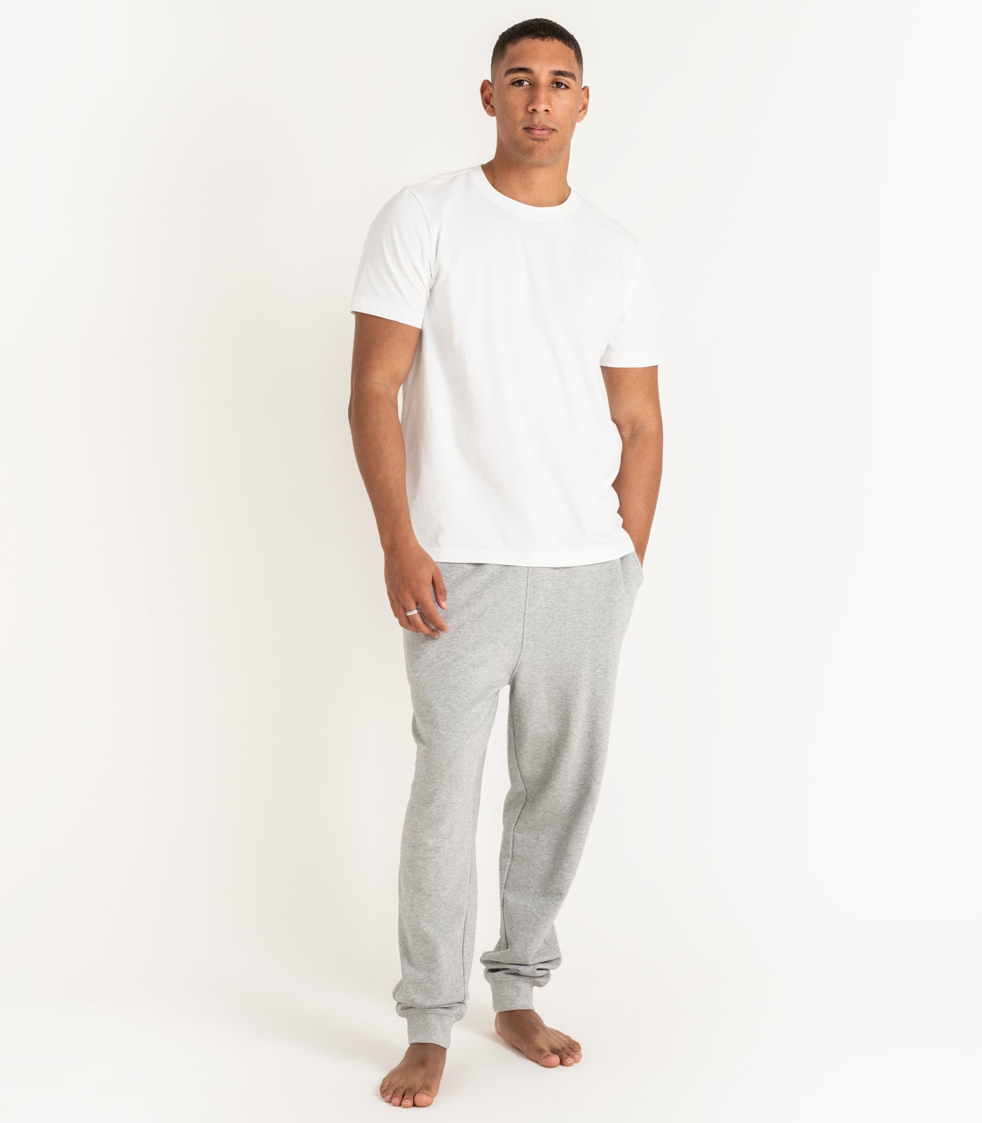 Bhumi Organic Cotton - Men's Track Pant - Light Grey Melange
