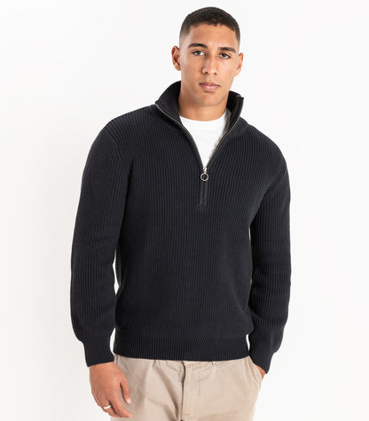 Bhumi Organic Cotton - Zip Knit Sweater - Charcoal