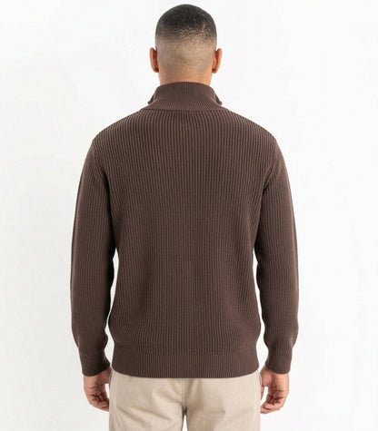 Organic Cotton Zip Knit Sweater