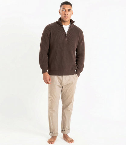 Organic Cotton Zip Knit Sweater