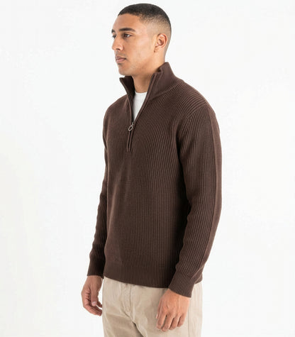 Organic Cotton Zip Knit Sweater