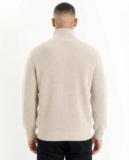 Organic Cotton Zip Knit Sweater