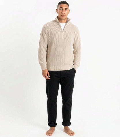 Organic Cotton Zip Knit Sweater