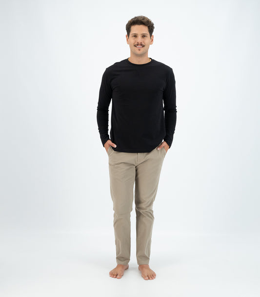 Bhumi Organic Cotton - Men's Basic Long Sleeve Shirt - Black