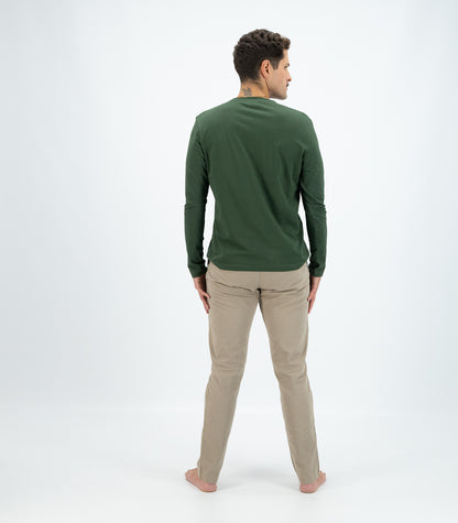 Bhumi Organic Cotton - Men's Basic Long Sleeve Shirt - Kombu Green