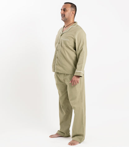 Bhumi Organic Cotton - Flannelette Long PJ Set - Green Olive