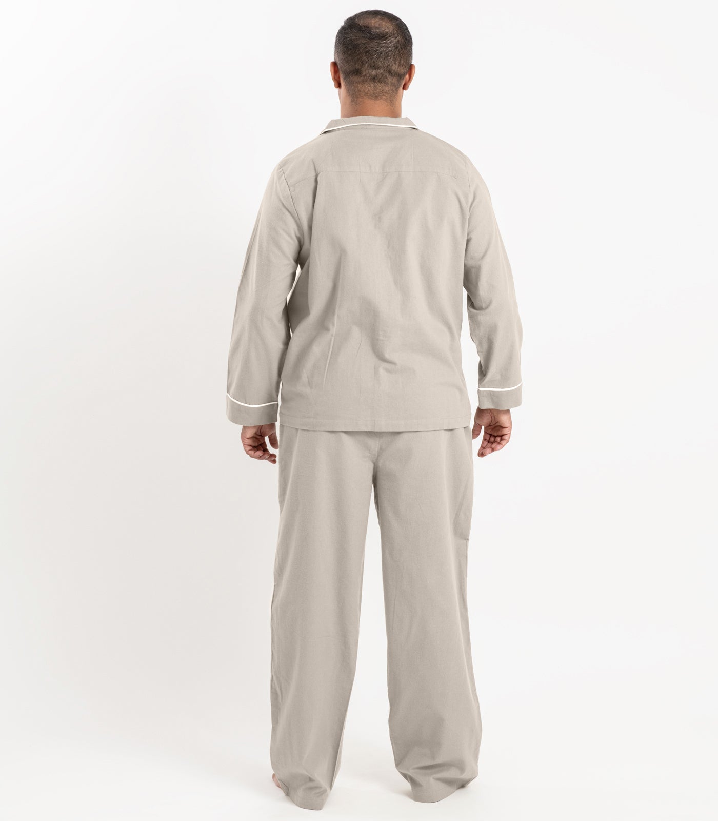 Bhumi Organic Cotton - Flannelette Long PJ Set - Stone