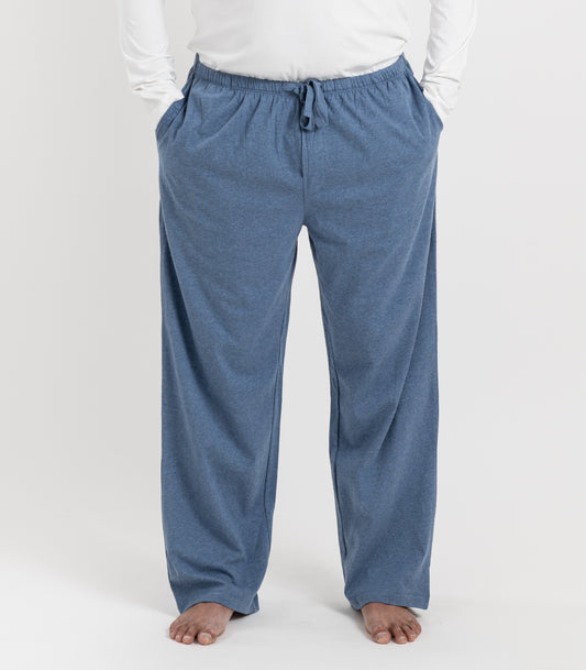 Bhumi Organic Cotton - Men's Jersey PJ Pant - Ocean Blue Melange