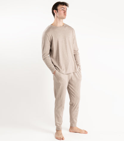  Mocha - Jersey Knit Long PJ Set