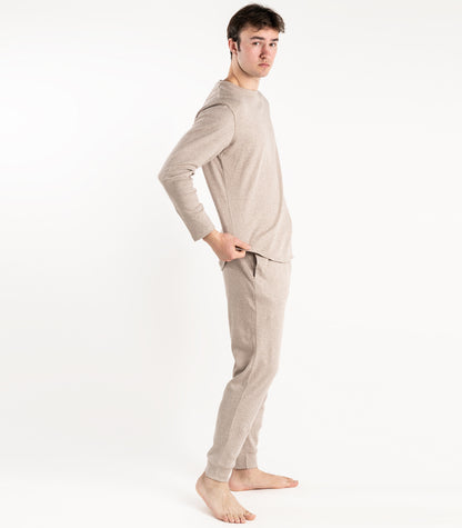  Mocha - Jersey Knit Long PJ Set