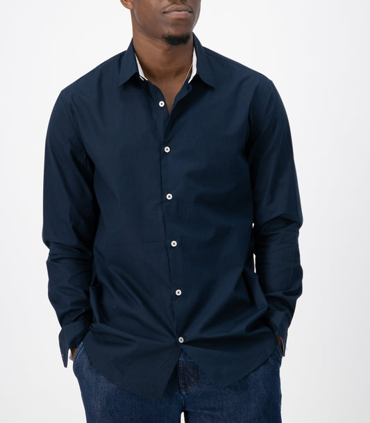 Bhumi Organic Cotton - Men's Long Sleeve Shirt - Navy