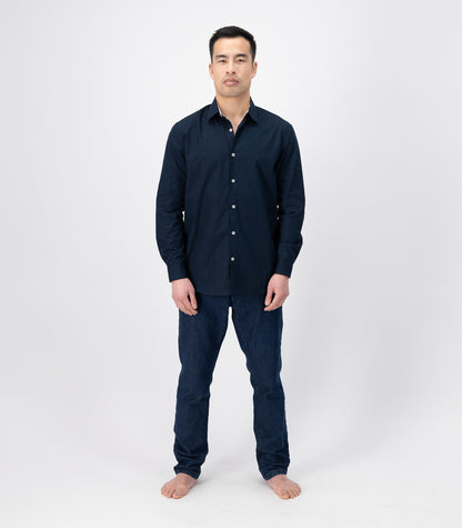 Bhumi Organic Cotton - Men's Long Sleeve Shirt - Navy