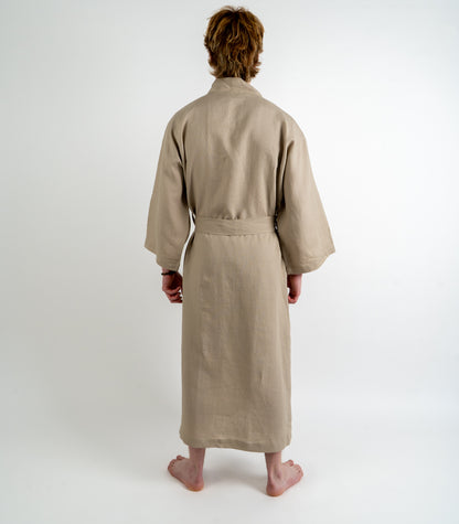 Organic Linen Robe - Raw