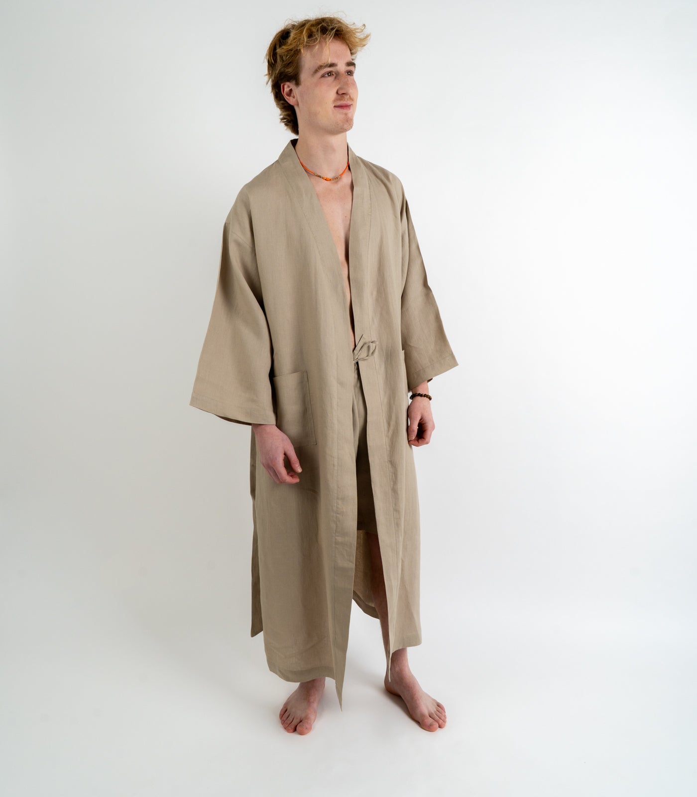 Organic Linen Robe - Raw