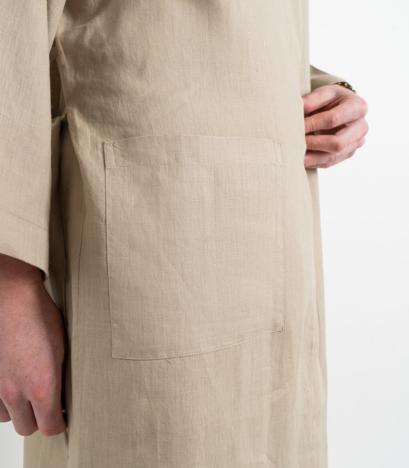 Organic Linen Robe - Raw