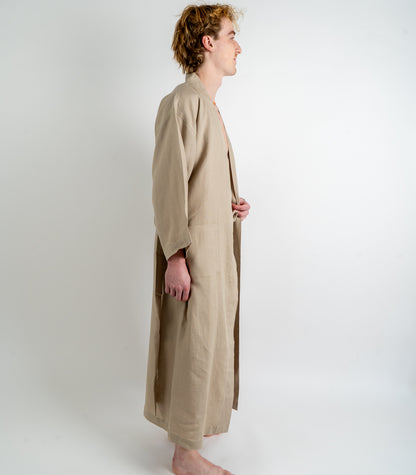 Organic Linen Robe - Raw