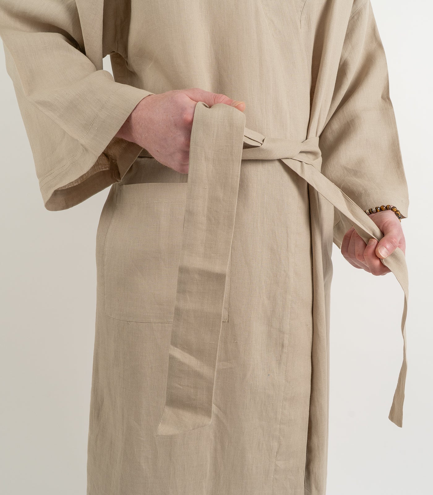 Organic Linen Robe - Raw