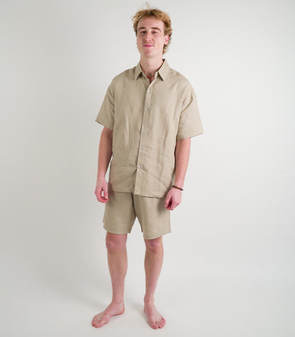 Men’s Organic Linen Lounge Shorts - Raw