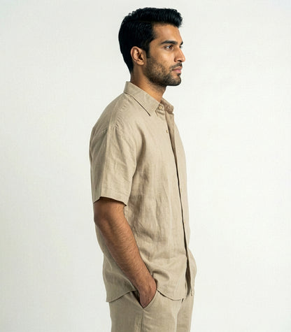 Men's Organic Linen Lounge Shirt