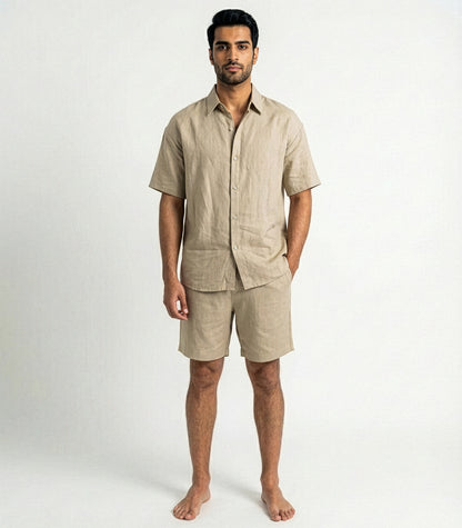 Men's Organic Linen Lounge Shirt