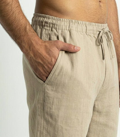 Men's Organic Linen Lounge Shirt &  Lounge Shorts