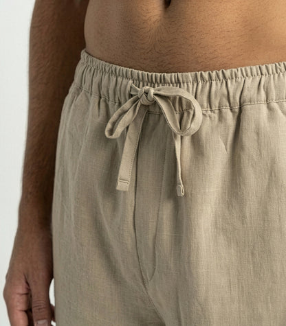 Men's Organic Linen Lounge Shirt &  Lounge Shorts