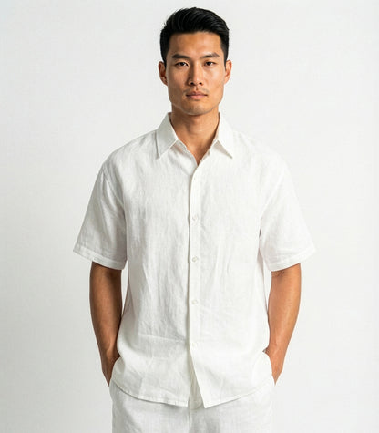 Men's Organic Linen Lounge Shirt