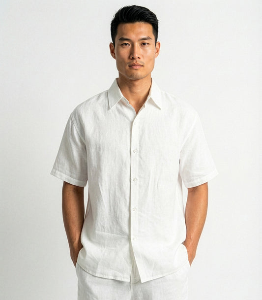 Men's Organic Linen Lounge Shirt