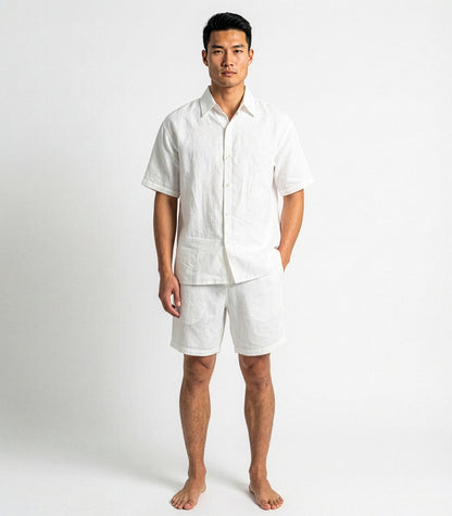 Men's Organic Linen Lounge Shirt