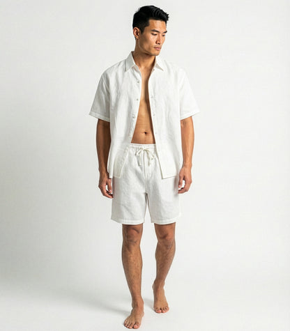 Men's Organic Linen Lounge Shirt