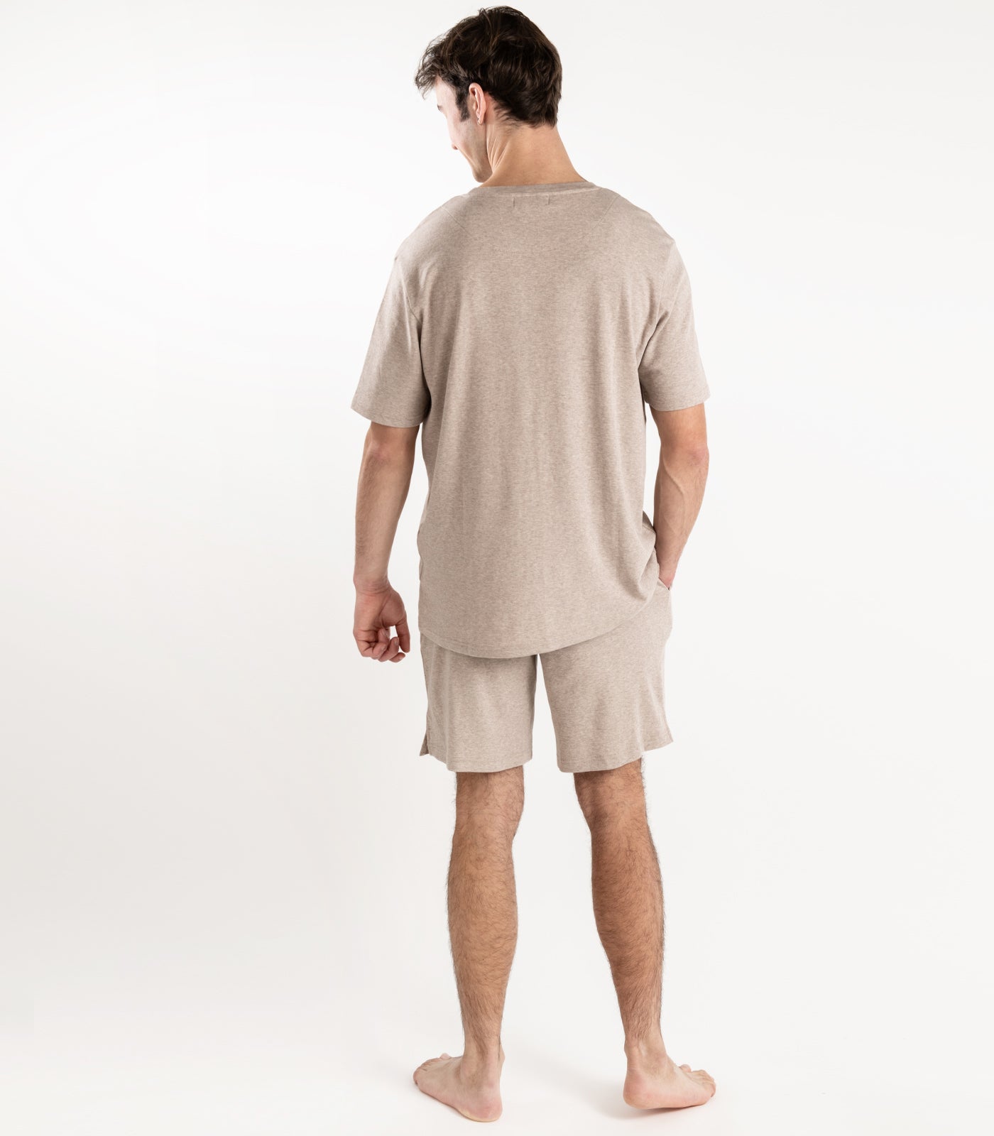 Mocha - Men's Jersey Knit Short PJ Set