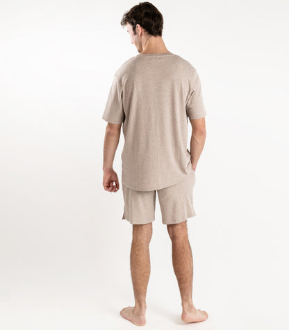 Mocha - Men's Jersey Knit Short PJ Set