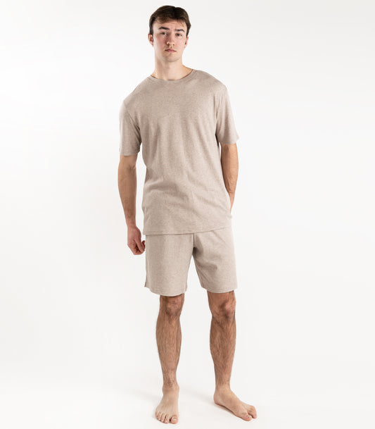Mocha - Men's Jersey Knit Short PJ Set