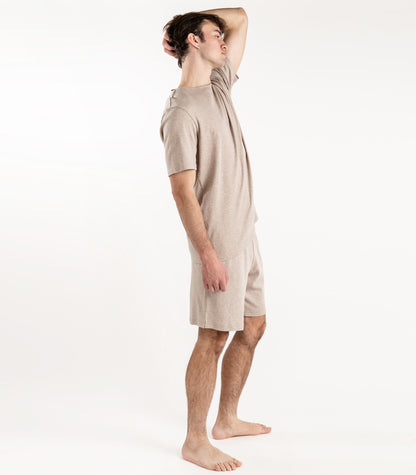 Mocha - Men's Jersey Knit Short PJ Set