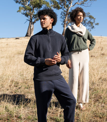 Bhumi Organic Cotton - Men's Track Pant - Navy Melange