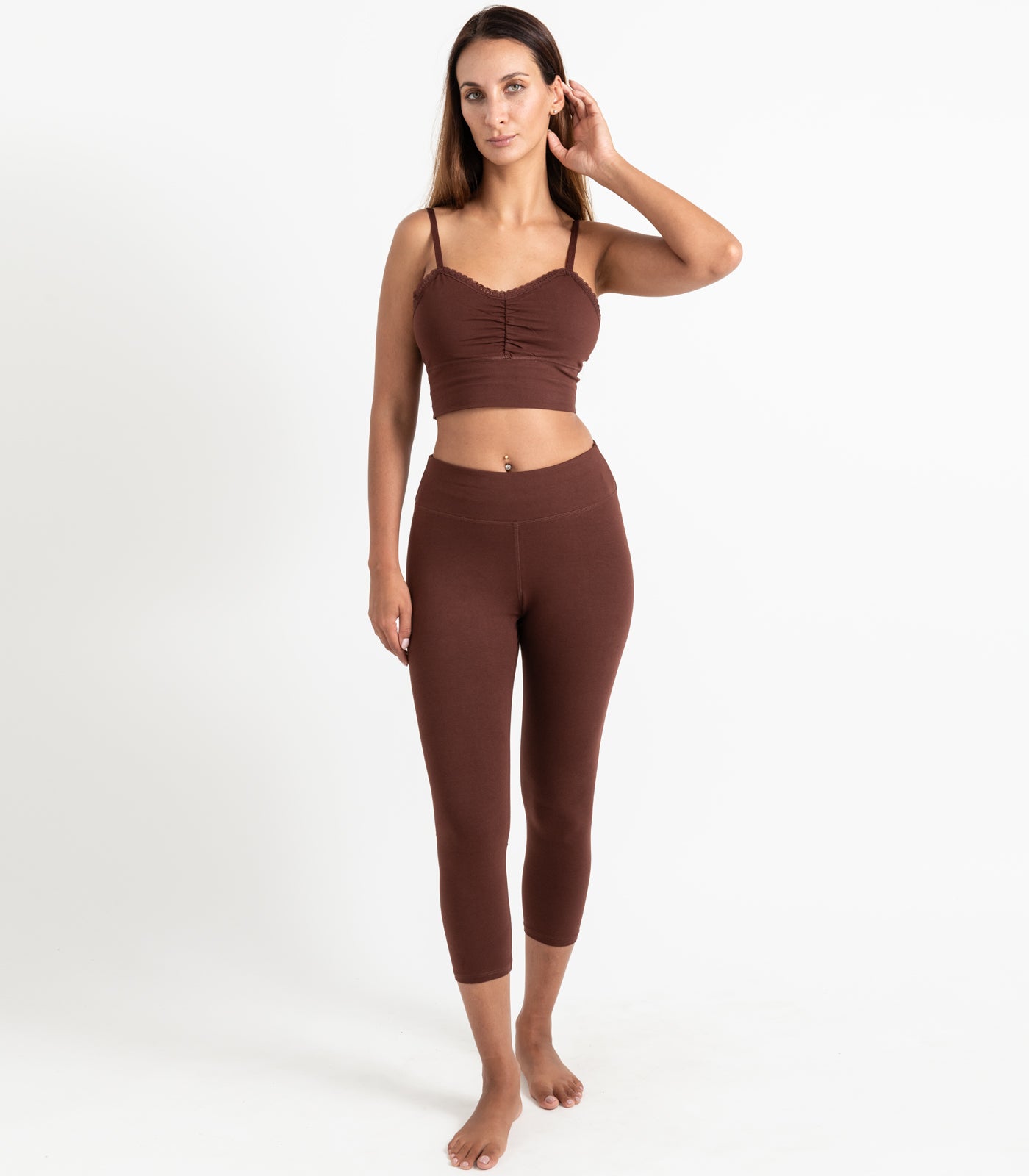 3/4 Leggings - Espresso