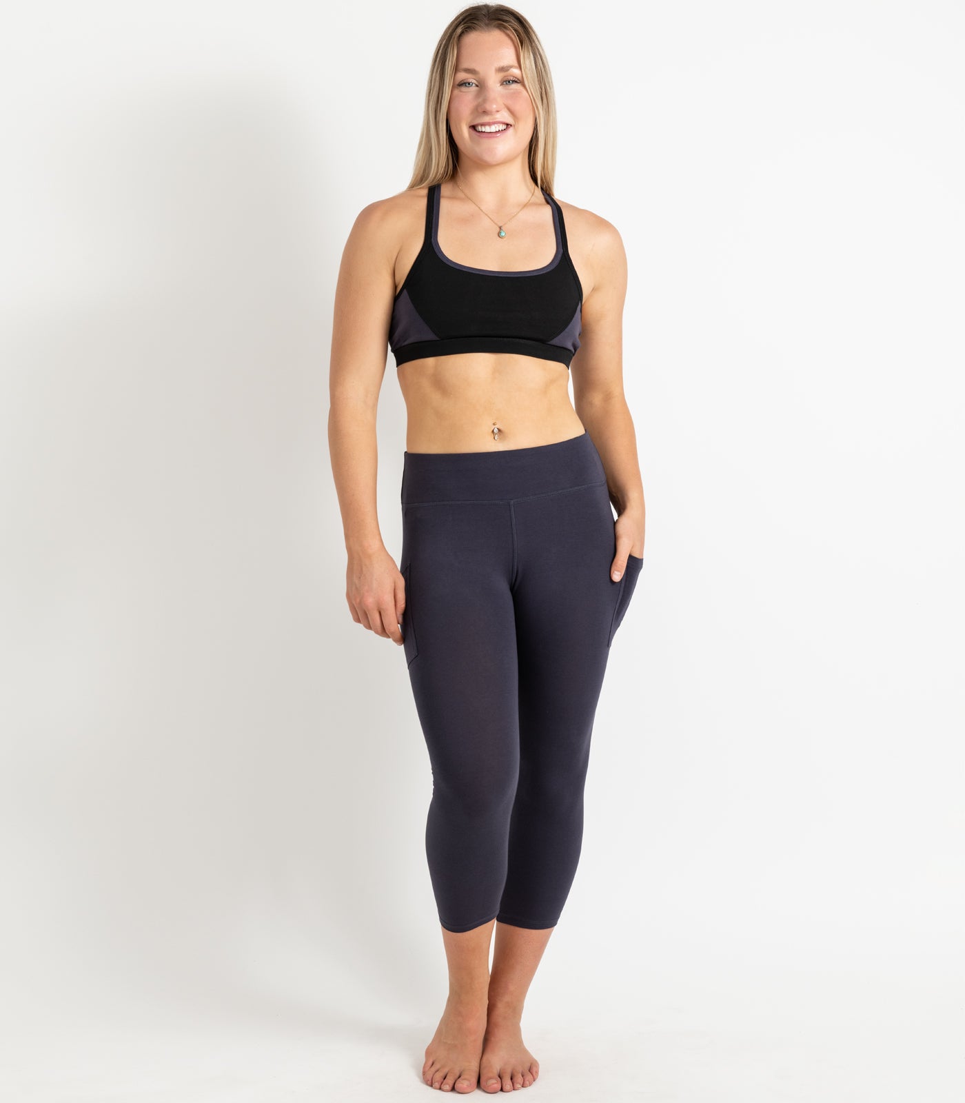 Pocket 3/4 Leggings - Graphite