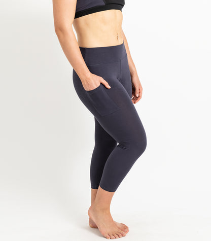 Pocket 3/4 Leggings - Graphite