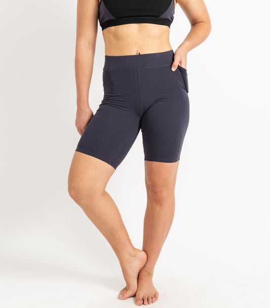 Pocket Long Bike Shorts - Graphite