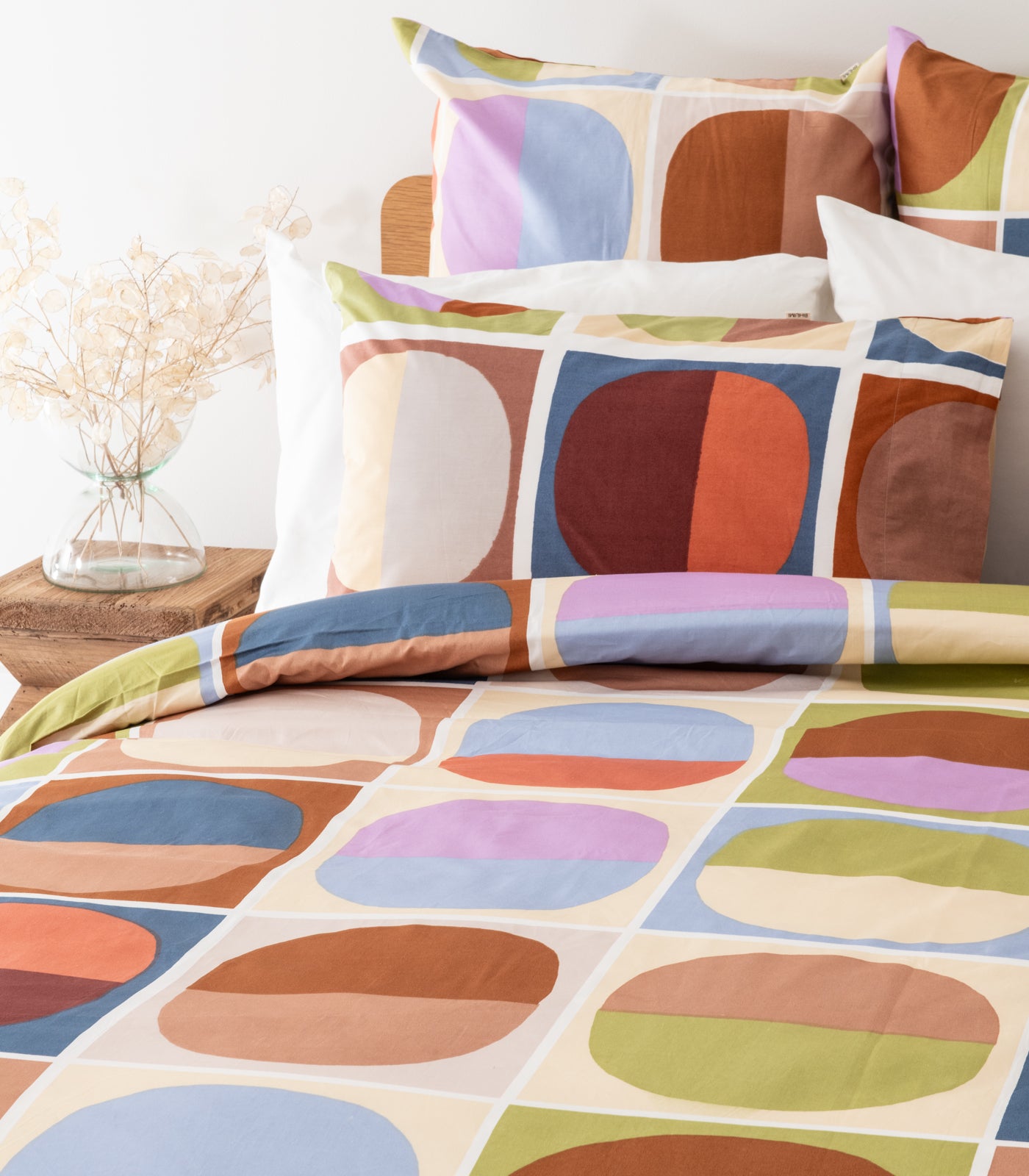 Bhumi Organic Cotton - Sateen Quilt Cover Set - Printed - Moonshades