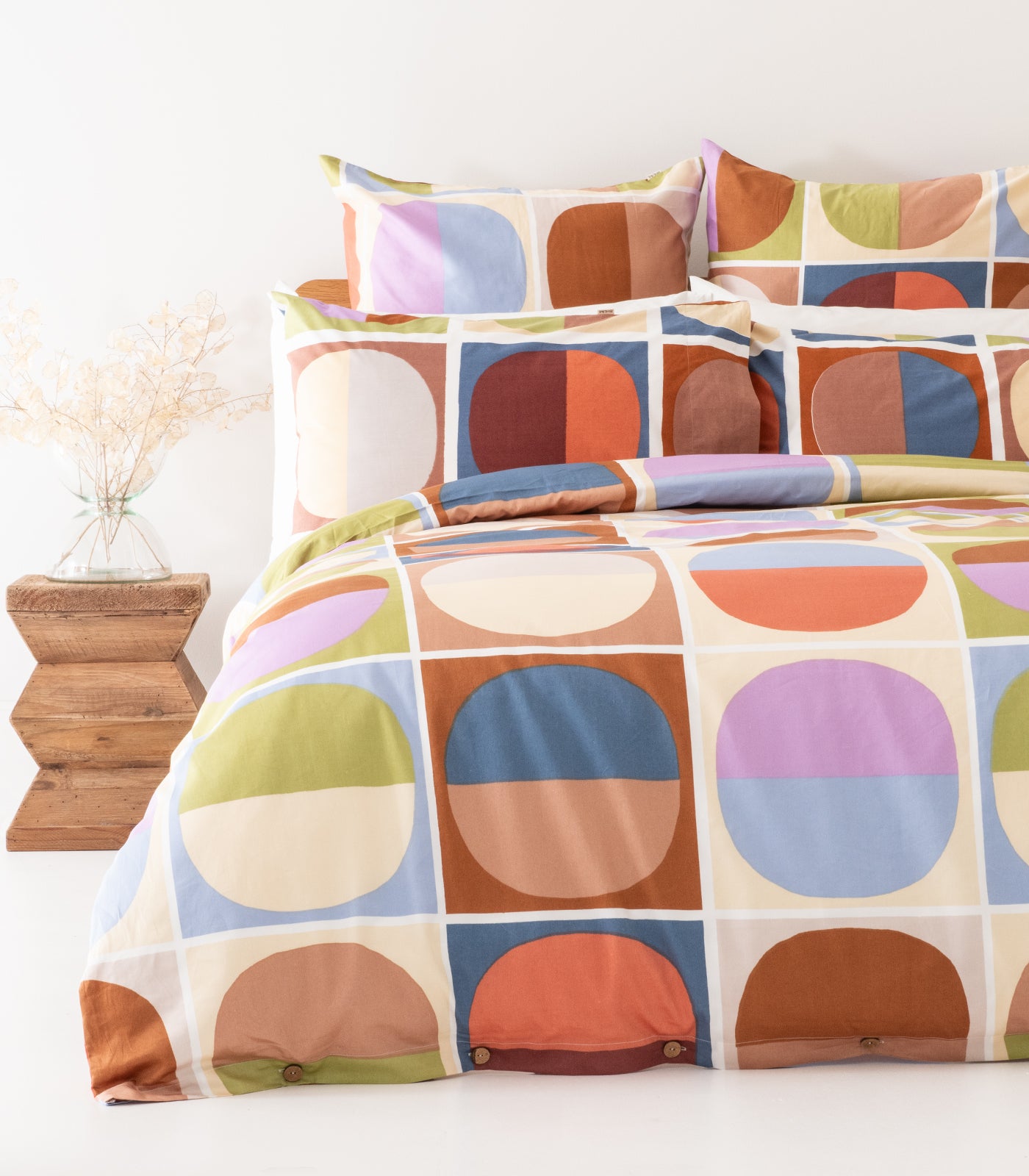 Bhumi Organic Cotton - Sateen Quilt Cover Set - Printed - Moonshades