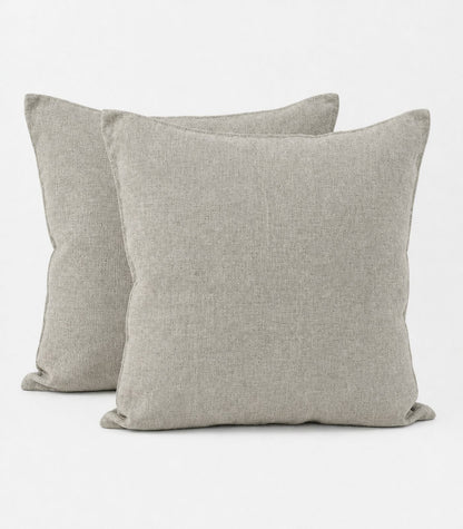 Linen European Pillow Cases - Natural Chambray