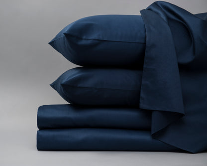 Bhumi Organic Cotton - Sateen Sheet Set - Navy