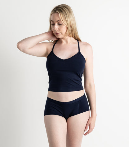 Bhumi Organic Cotton - Cropped Bra Top - Navy